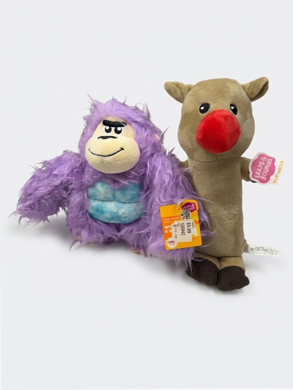 Leaps & Bounds Moose Deer and Go Banana Ape  Plush Toy